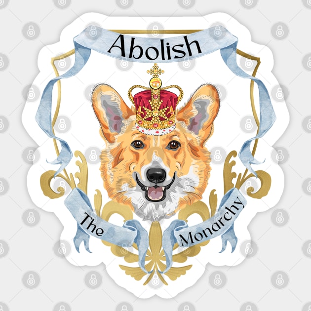 Abolish The Monarchy Sticker by LylaLace Studio